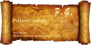Palcsi Gunda névjegykártya